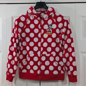 Disney Parks Minnie Mouse Polka Dots Zip Up Hooded Jacket for kids